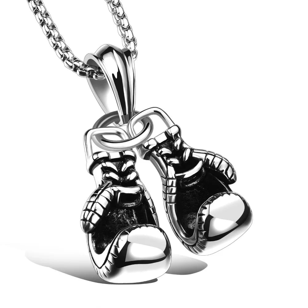 Boxing Glove Pendant Necklace - Durable Stainless Steel Boxing Jewelry for Men & Women - Perfect for Fighters, Boxing Fans & Sports Enthusiasts