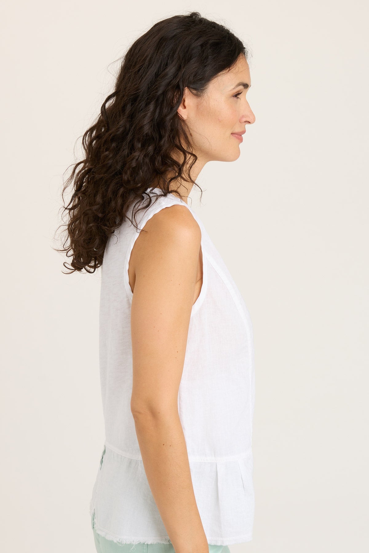 Holti Tank Top for Women - Soft & Comfortable White Basic Tee - Perfect for Casual Wear, Gym, and Layering