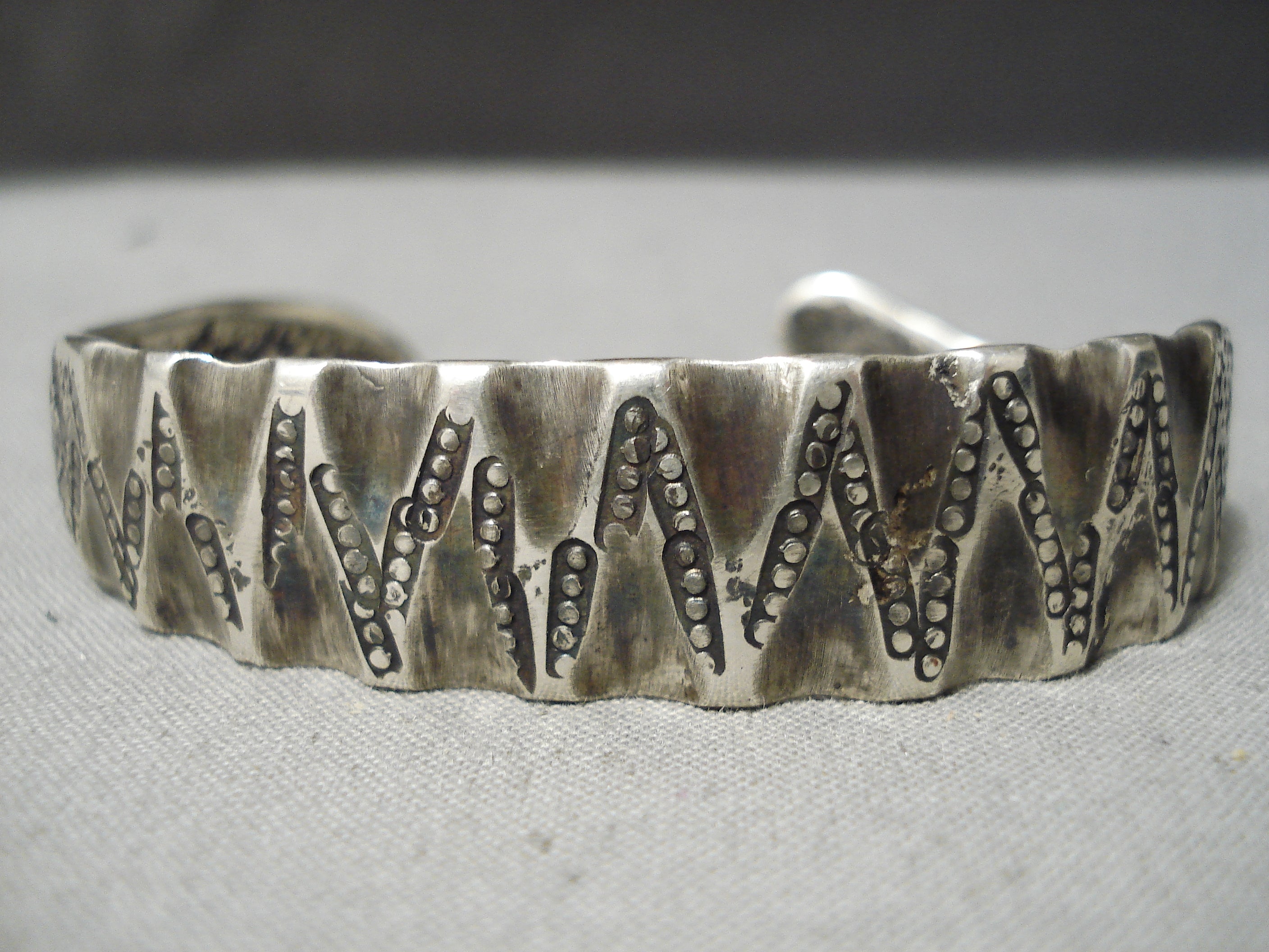 Vintage Navajo Sterling Silver Snake Bracelet - Handmade Native American Jewelry - 1890s to 1910s Antique Statement Piece for Boho Fashion & Western Style Accessories
