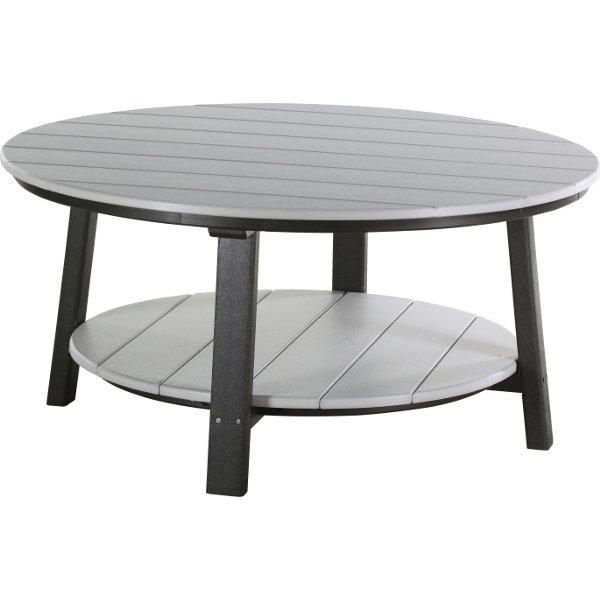 Poly Deluxe Conversation Table - Modern Round Coffee Table for Living Room, Office & Lounge - Perfect for Small Spaces & Stylish Home Decor