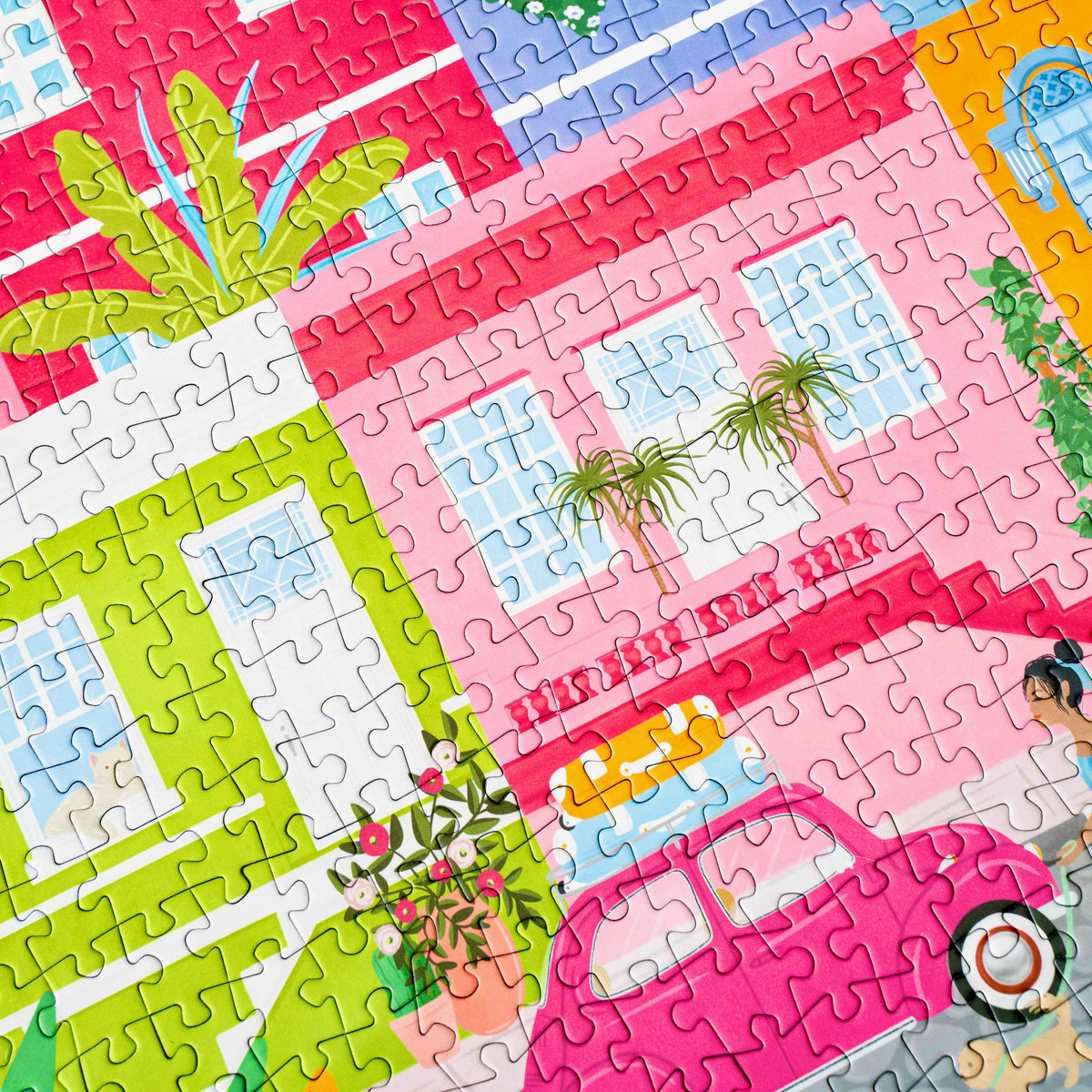 Bo Kaap Mosaic 1000 Piece Jigsaw Puzzle - Colorful South African Art Puzzle for Adults, Family Game Night & Home Decor