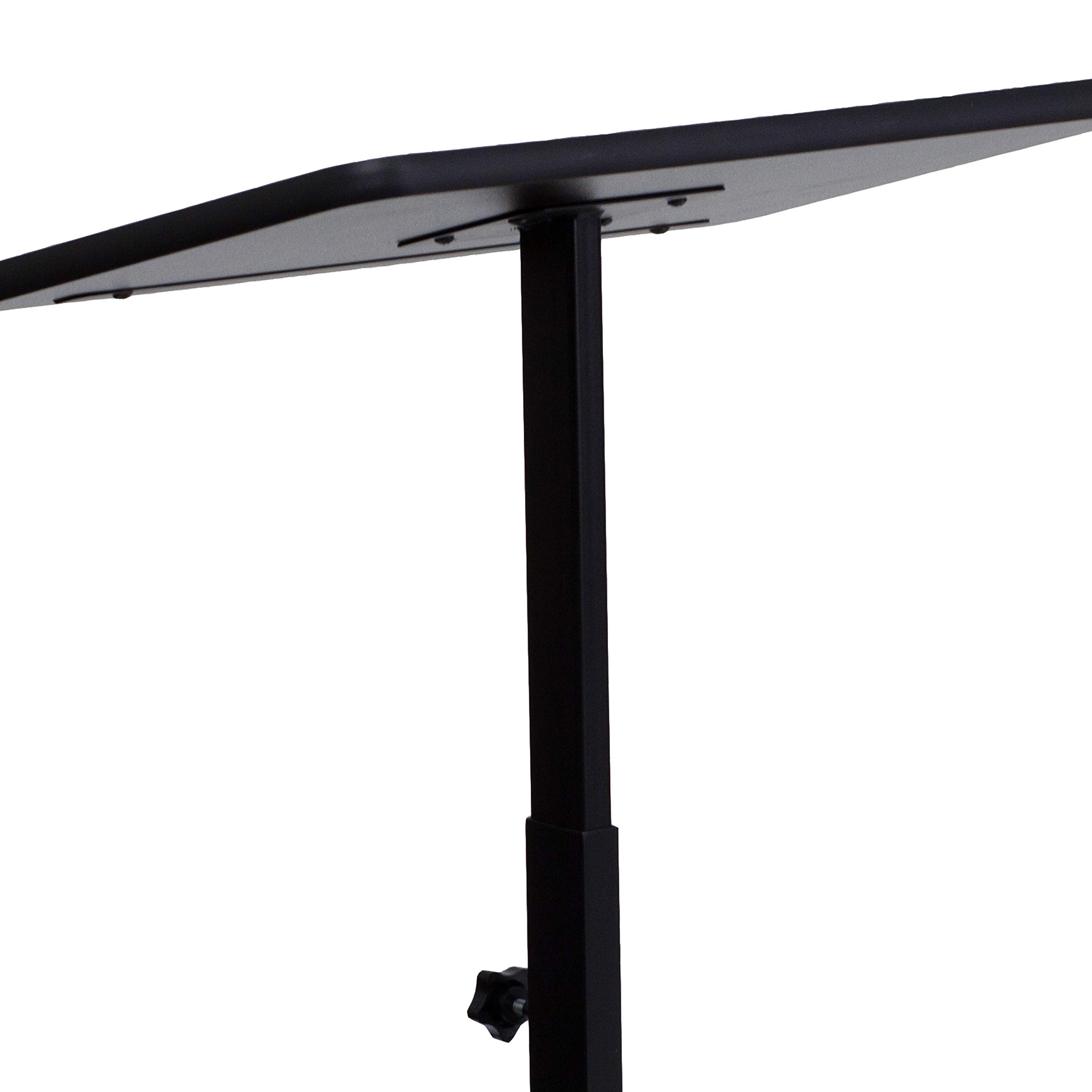 Flash Furniture Mysta Adjustable Height Metal Lectern with Mahogany Finish - Perfect for Podiums, Church Pulpits, School Presentations & Conference Room Speeches