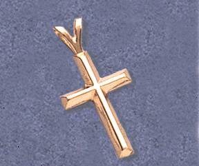 Solid Sterling Silver or 14kt Gold Cross Pendant Setting - New & Made in USA (161736/141736) - Perfect for Religious Jewelry, Gifts & Everyday Wear
