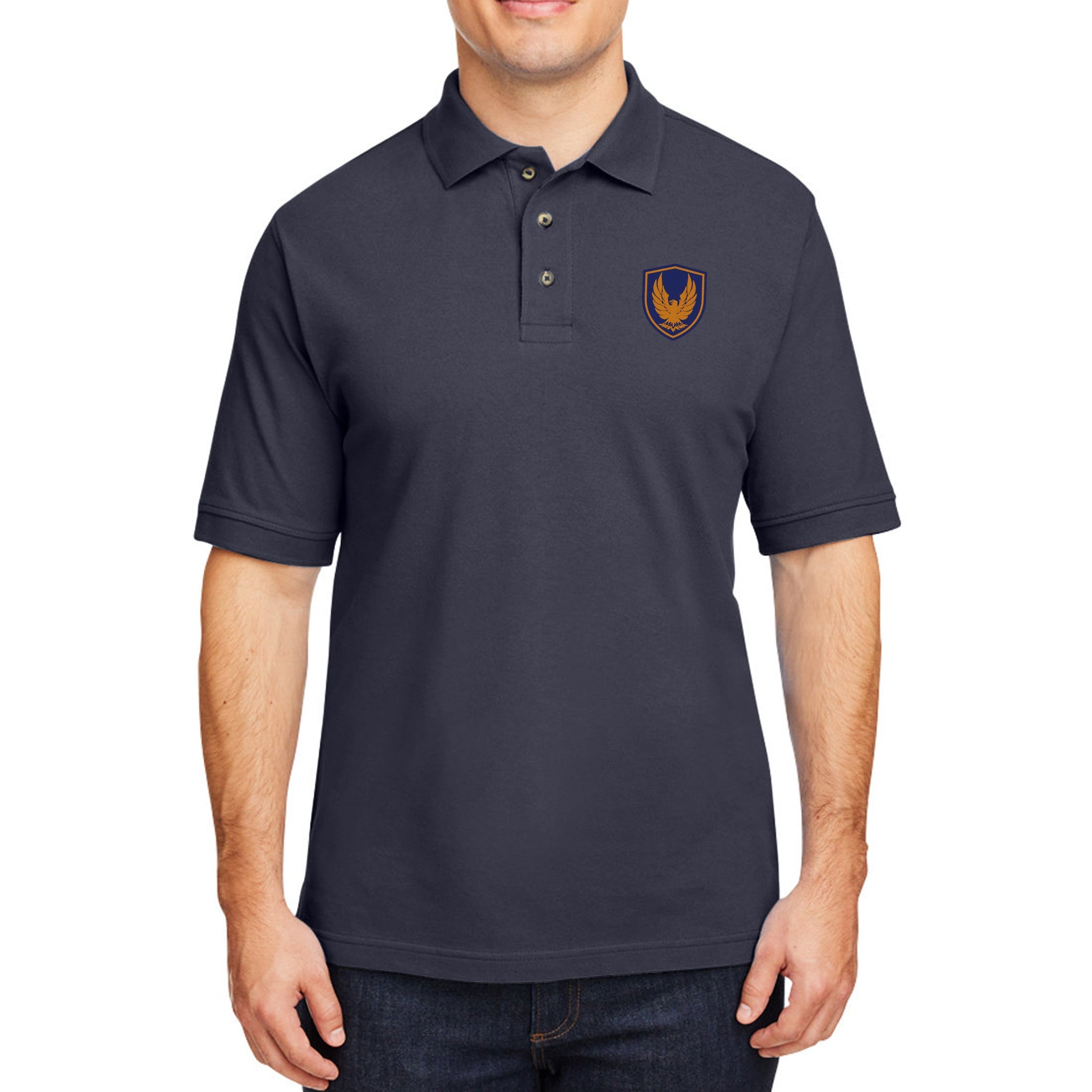 GHFH Men's Rugby Ringspun Cotton Polo Shirt - Breathable & Durable Performance Polo for Sports, Casual Wear & Outdoor Activities
