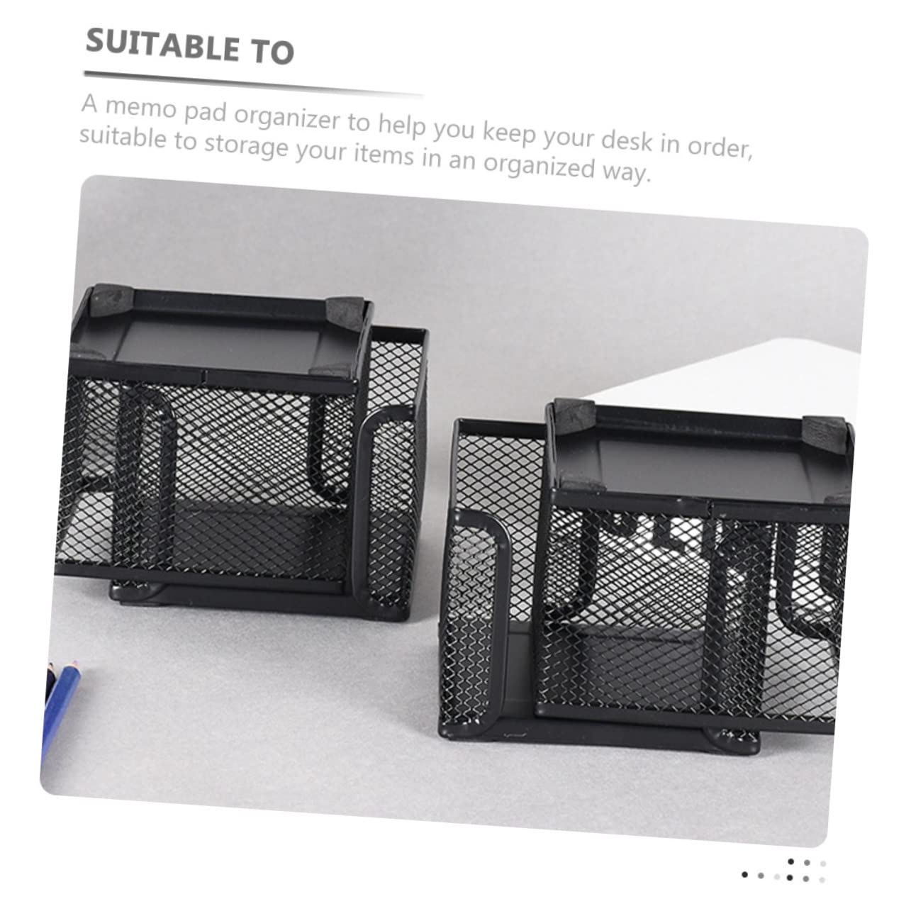 Metal Memo Paper Holder - Durable Notepad Case & Organizer for Office, Home, or School - Perfect for Sticky Notes, Index Cards, and Small Documents
