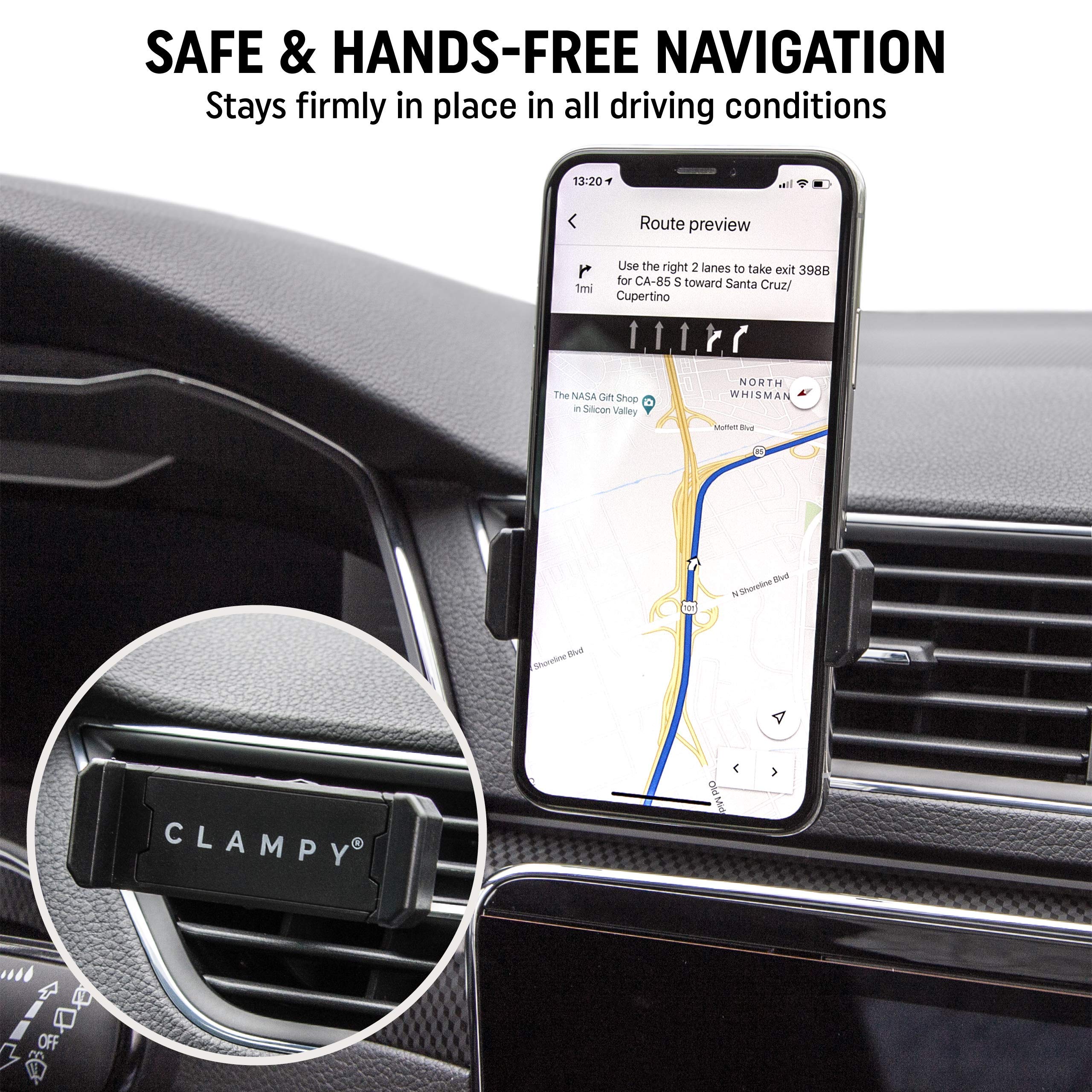 Adjustable Universal Phone Holder for Airplane Travel - Black | Car, Office, Home & Plane Use