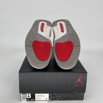 Authentic Air Jordan 3 Retro 'Hall of Fame' Basketball Shoes - Size 8 (136064-116) - Perfect for Sneaker Collectors & Basketball Enthusiasts
