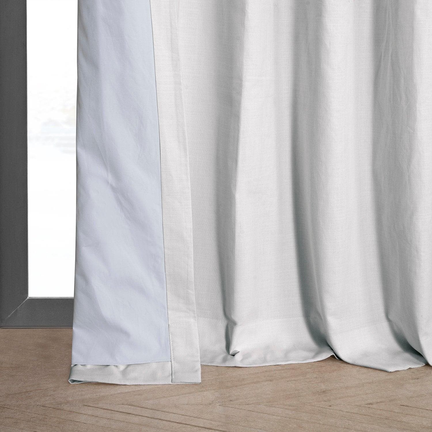 Premium White Dune Textured Cotton Blackout Curtains for Bedroom & Living Room - Noise Reducing, Thermal Insulated, 100% Room Darkening for Better Sleep & Home Decor