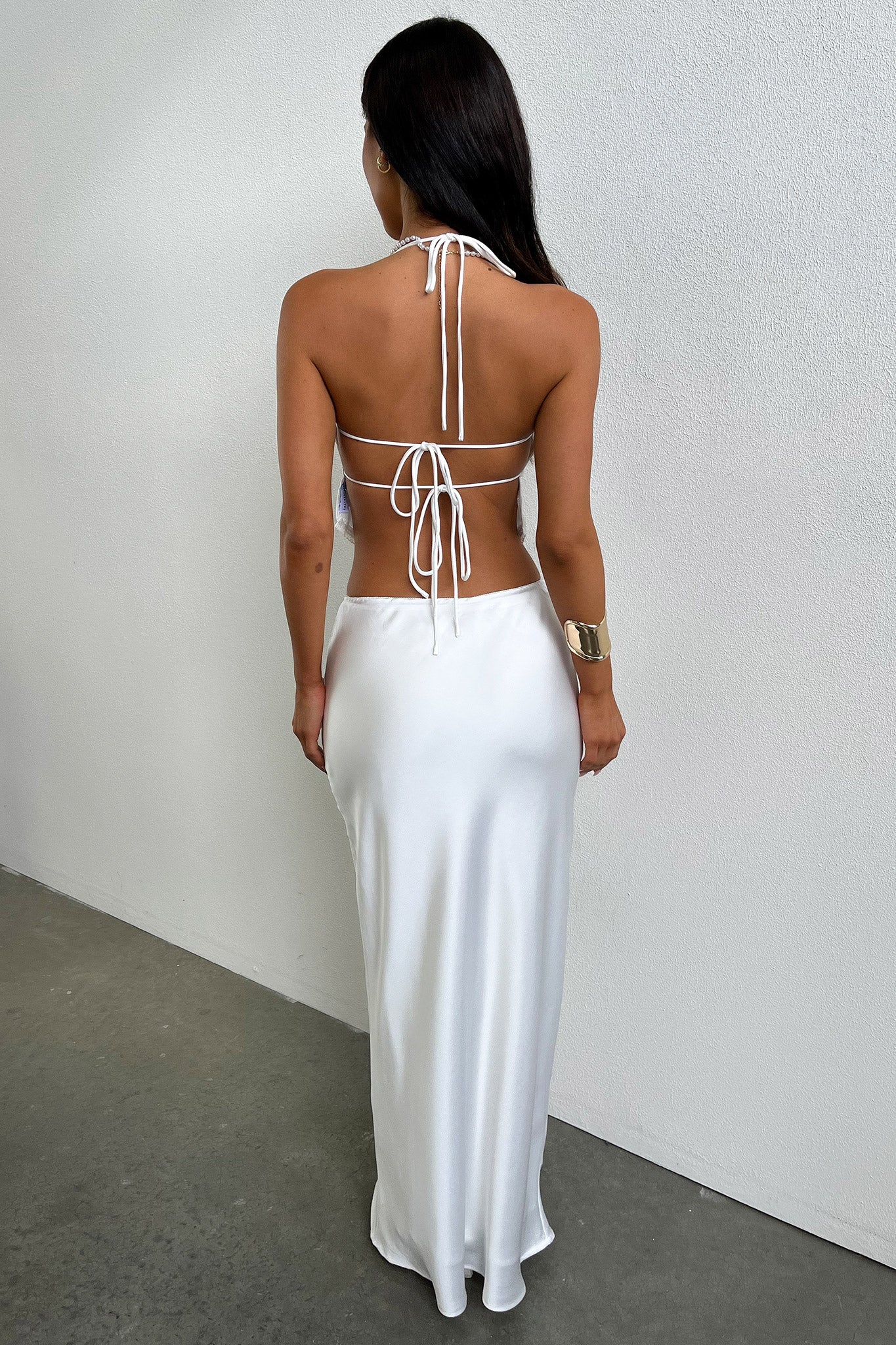 Carmella Maxi Skirt for Women - Flowy White Long Skirt with Side Slit | Perfect for Summer, Beach, Boho Outfits & Casual Wear