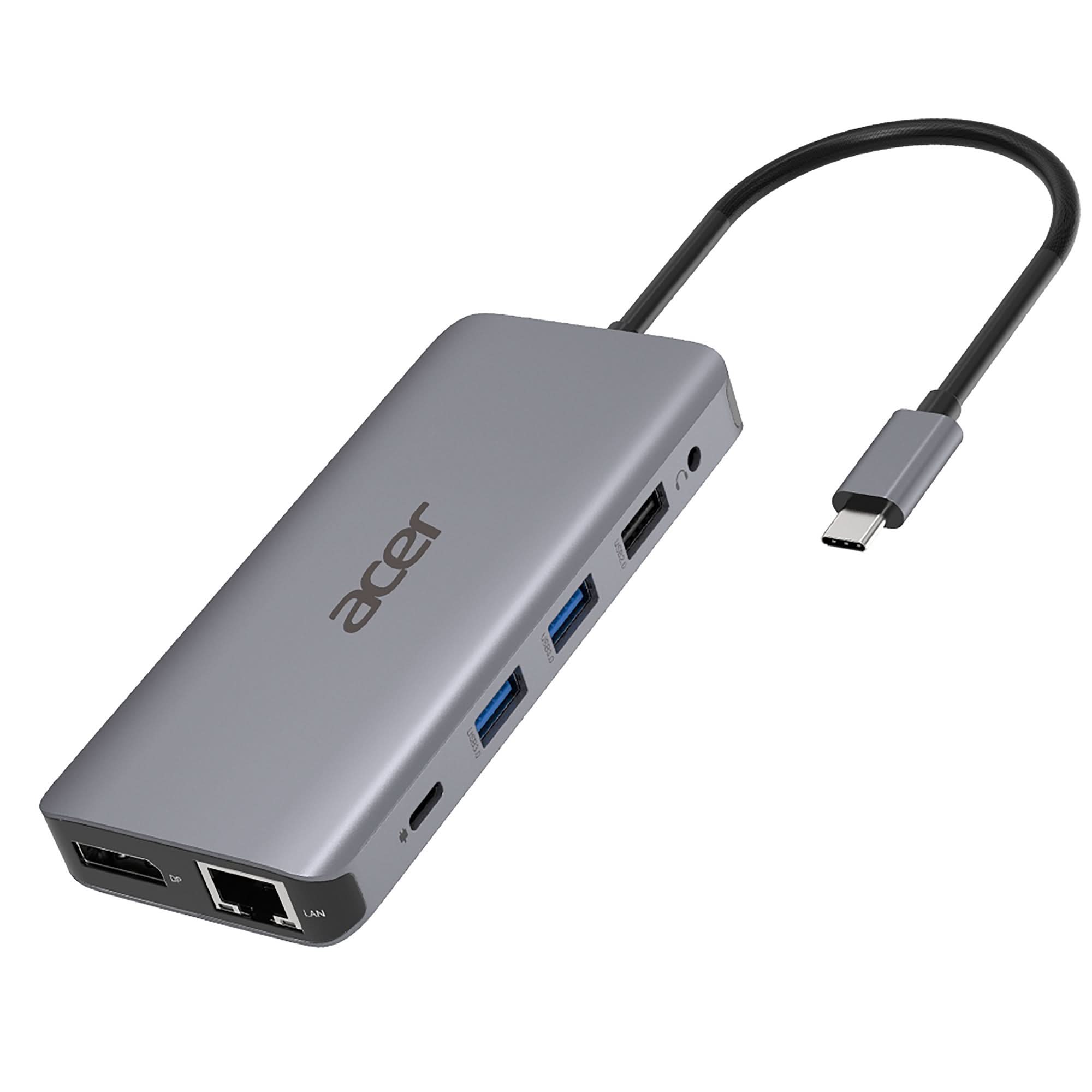 Acer 12-in-1 USB C Hub with 4K HDMI, Ethernet, USB 3.0, SD Card Reader - Perfect for MacBook Pro, Chromebook & Windows Laptops for Work, Travel & Home Office