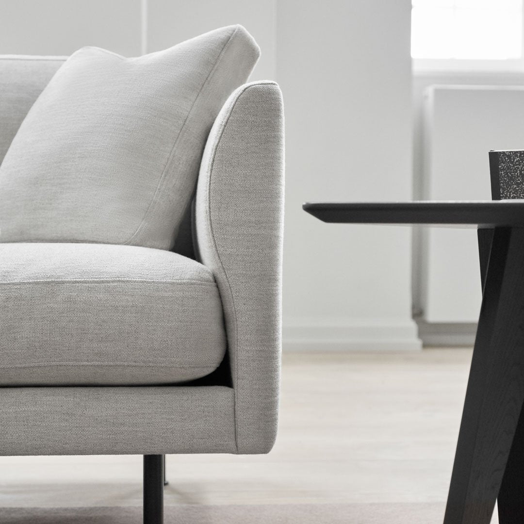 Calmo Sofa 95 - Modern 2 Seater Couch with Sturdy Metal Base - Perfect for Living Room, Lounge & Small Spaces