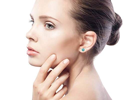 Sparkling .925 Sterling Silver 8MM Round Pave Crystal Disco Ball Stud Earrings for Women & Teens | Hypoallergenic Fashion Jewelry Gift | Perfect for Parties, Prom, Date Night & Everyday Wear