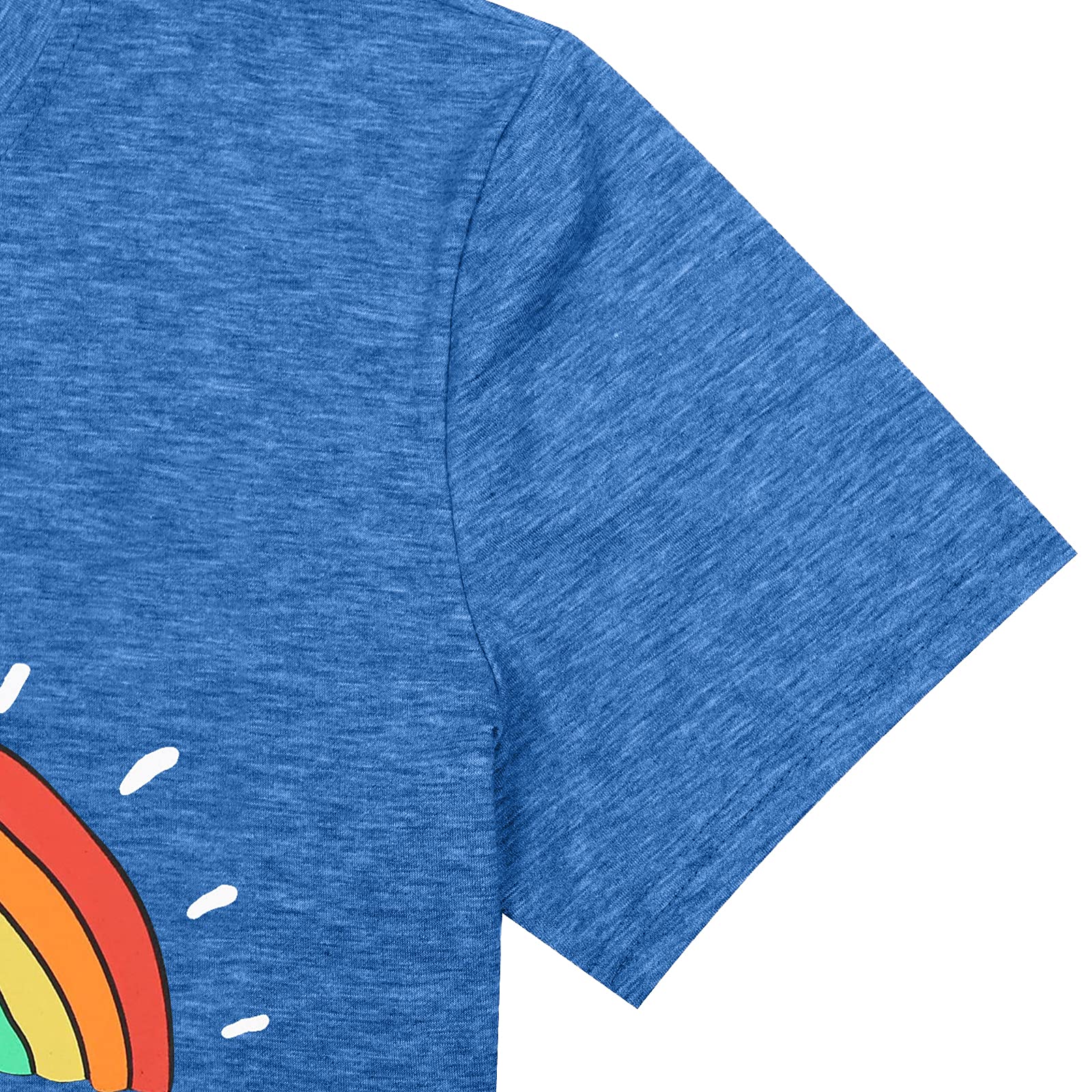 Be Kind Rainbow Graphic Tees for Women - Funny Inspirational Saying Casual Short Sleeve Tops - Positive Message Shirts for Everyday Wear & Motivational Gifts