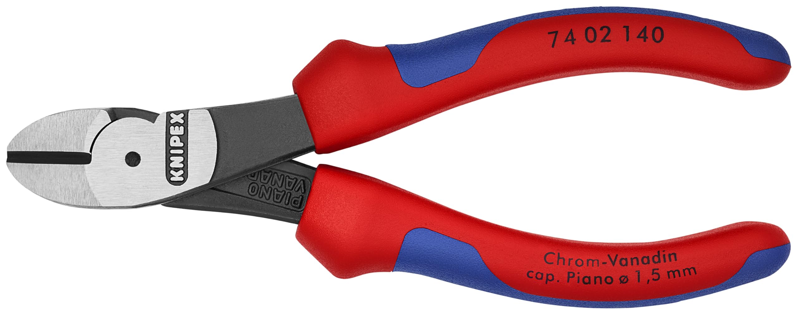 KNIPEX High Leverage Diagonal Cutters - Professional Red Wire Cutting Pliers for Electrical Work, DIY Projects & Home Repairs
