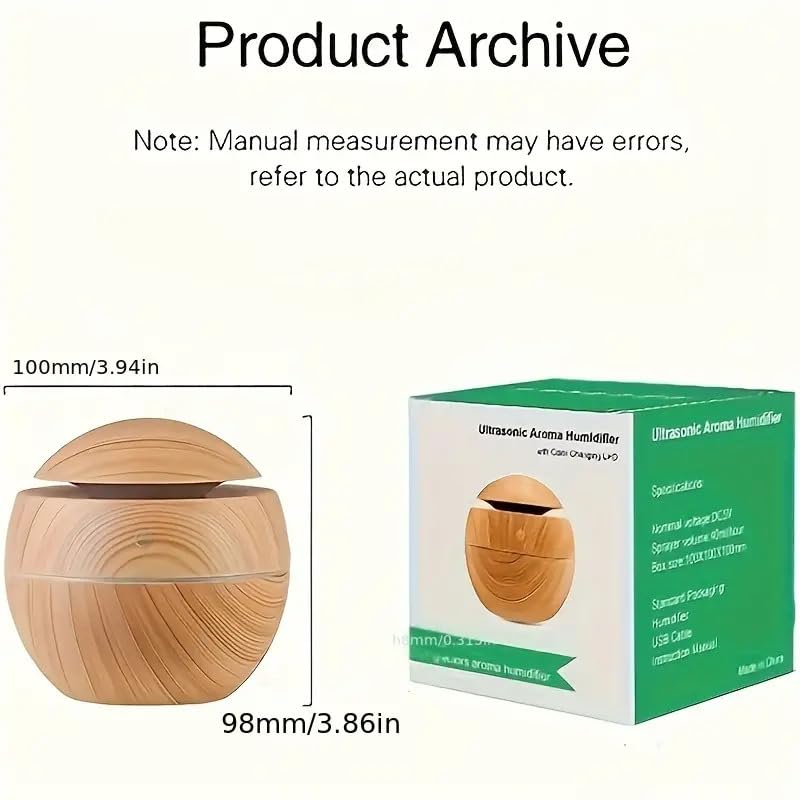 Cool Mist Ultrasonic Air Humidifier & Essential Oil Diffuser - 500ml Quiet Humidifying for Home, Office, Bedroom | Color Changing LED Night Light, Car Air Freshener | Perfect for Dry Air Relief, Aromatherapy, Baby Nursery & Travel