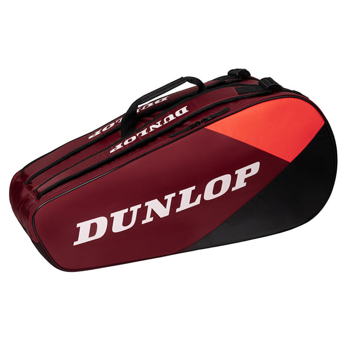 Dunlop CX Club 6 Pack Tennis Racquet Bag - Red/Black | Premium Tennis Gear for Players & Coaches | Perfect for Tournaments, Practice & Court Storage