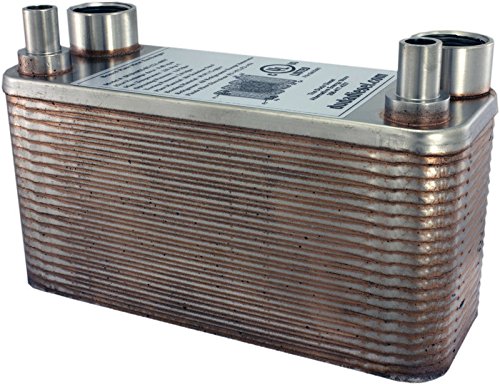 Duda Energy HX1240 40 Plate Stainless Steel Heat Exchanger - 3/4
