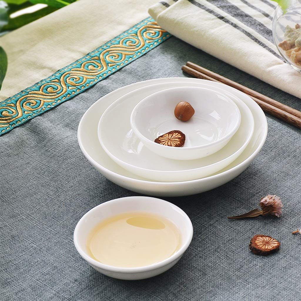 10-Piece Ceramic Appetizer Plates Set - 3-Inch & 4-Inch Ramekins for Dips, Sauces, Spices | Perfect for Party Serving, Tomato Sauce, Vinegar, Sugar & Salt | Ideal for Dinner Parties, Appetizers & Home Entertaining