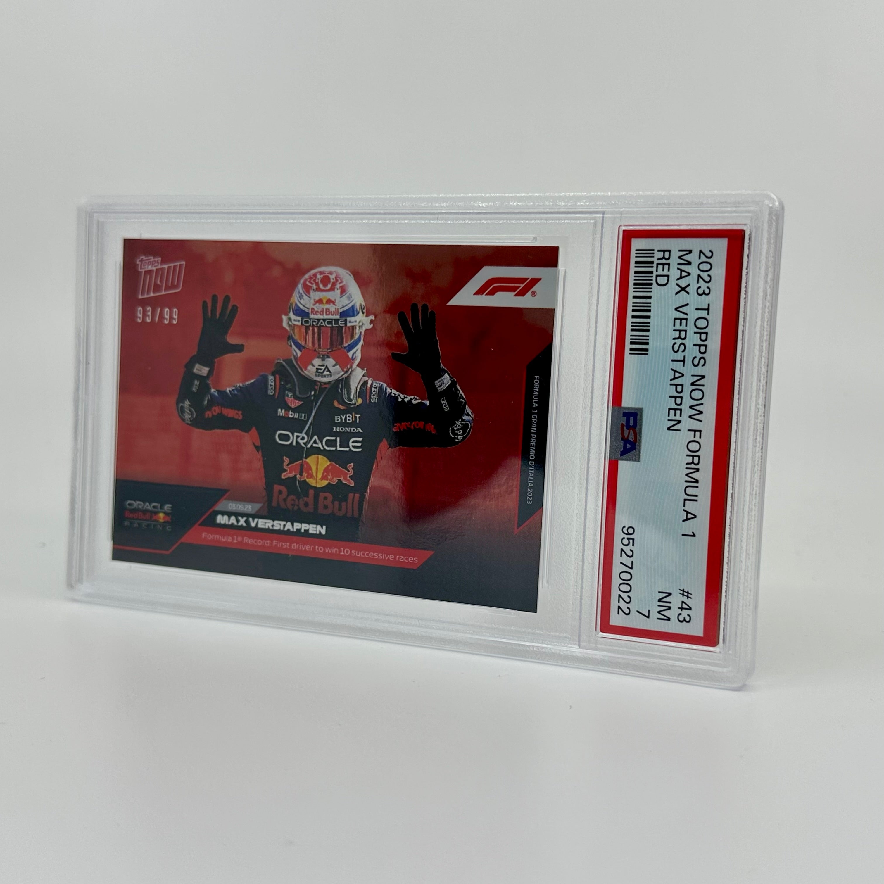 PSA 7 1993 Upper Deck Max Verstappen #43 Red Bull Racing F1 Rookie Card - Perfect for Sports Collectors, Racing Fans & Investment Portfolio
