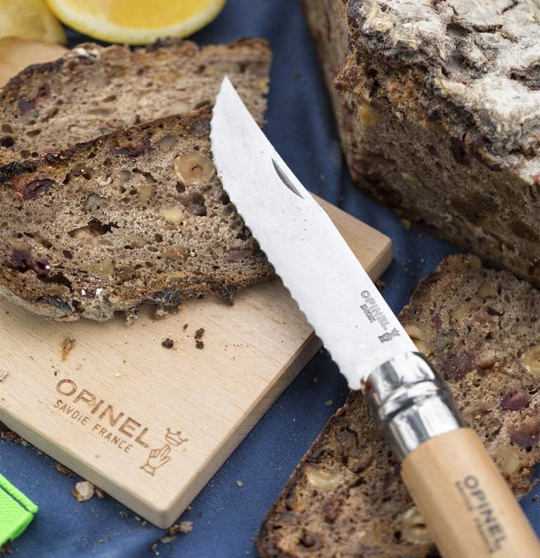 Opinel No.8 Stainless Steel Folding Knife - Camping, Hiking & Outdoor Cooking Essential - Perfect for Picnics & Backpacking Adventures