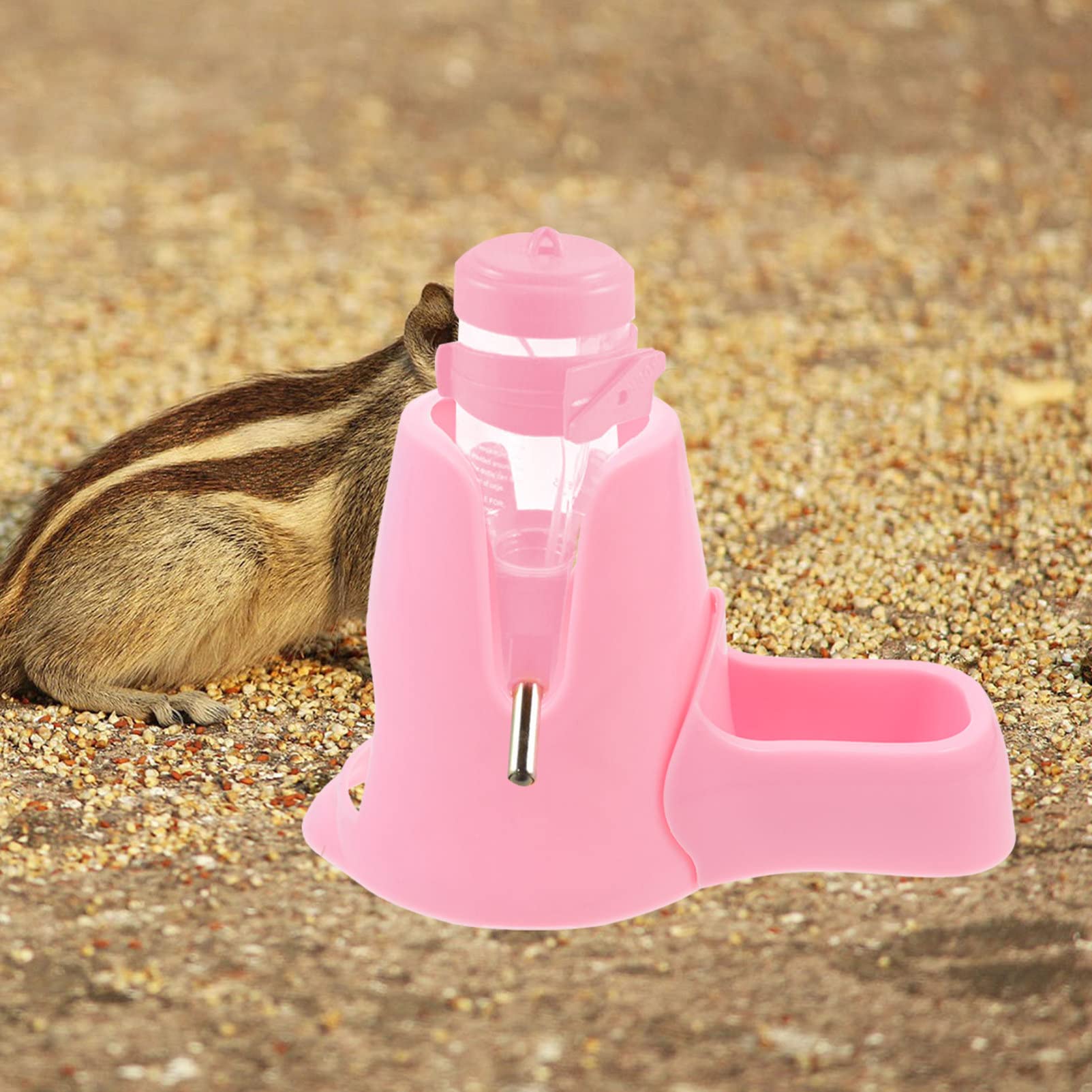 Balacoo 2-Pack Kettle Stand Water Dispenser - Small Animal Drinking Bottle Holder for Hamsters, Rabbits, Guinea Pigs - Plastic Cage Water Fountain Container (Perfect for Pet Cages, Small Animal Habitats & Travel Use)