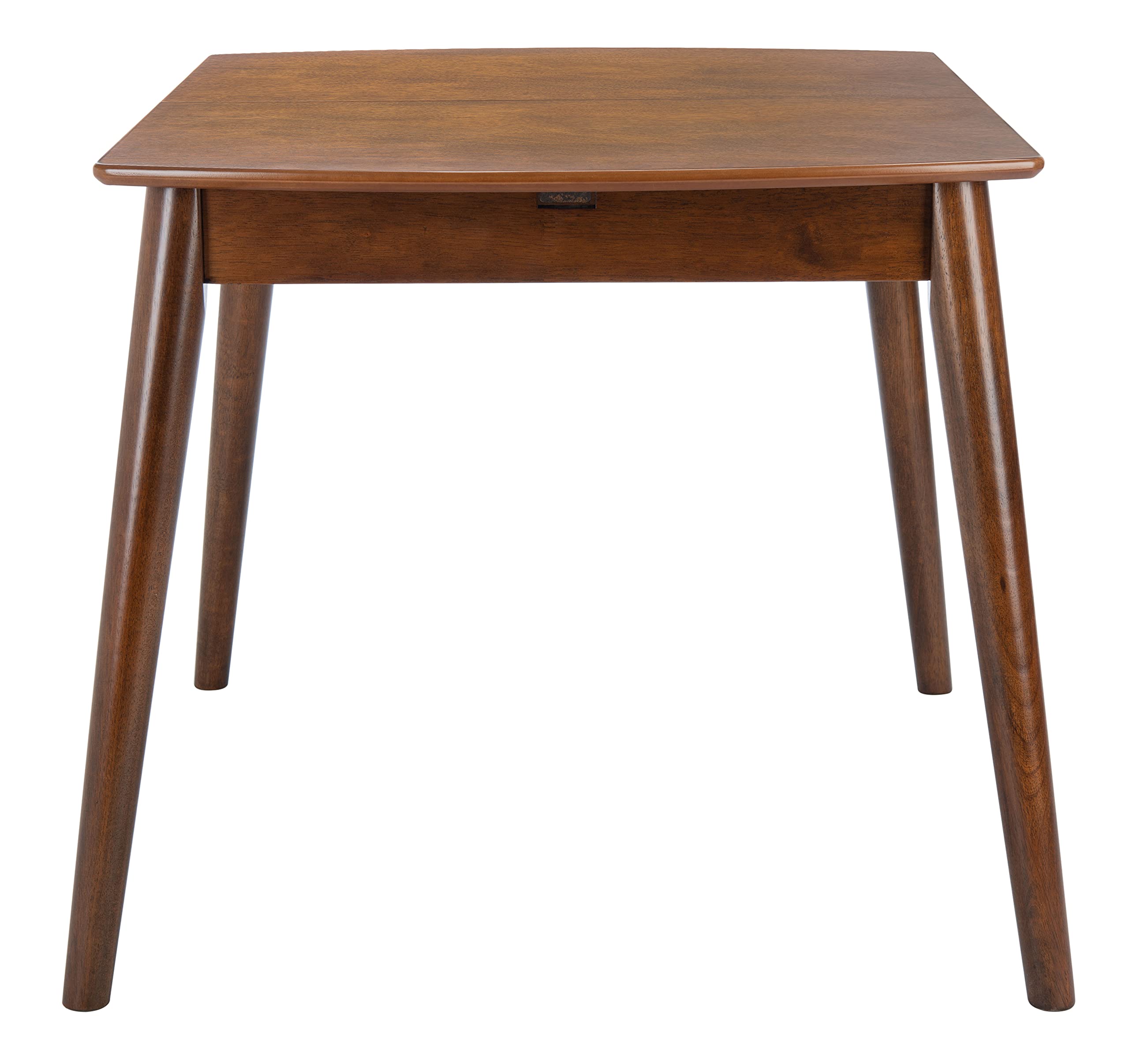 SAFAVIEH Home Collection Varda Walnut Manual Extension Dining Table - Expandable Wooden Table for Small Space Dining Rooms & Entertaining Guests
