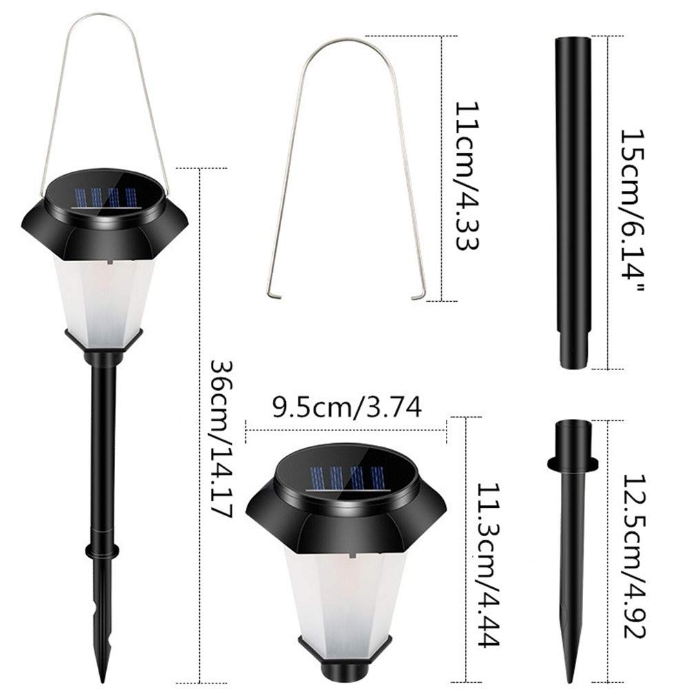 Ulalaza 2-Pack Solar Powered Outdoor Torch Lights - 12 LED Flickering Flame Effect, Waterproof Landscape Lighting with Auto On/Off Sensor - Perfect for Garden, Pathway, Patio, and Backyard Decor