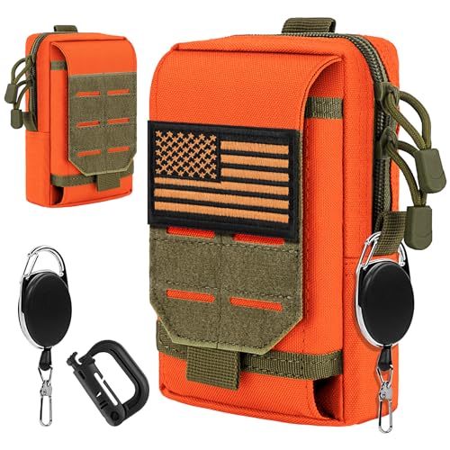 Orange + Retractable Reel Clip