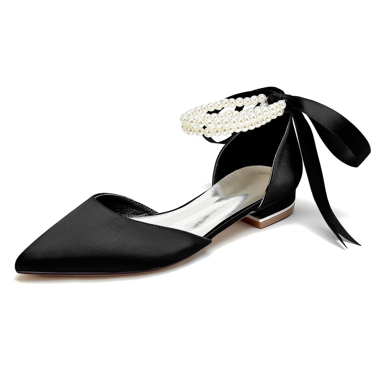 Flat Heel 2.5cm Silk-Like Comfortable Women's Shoes CK0456 - Perfect for Office, Wedding & Casual Wear