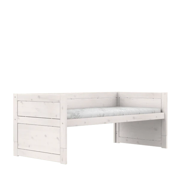 Wooden Cabin Bed for Kids - Twin Size Loft Bed with Ladder & Safety Rail - Perfect for Small Bedrooms, Playrooms & Sleepovers