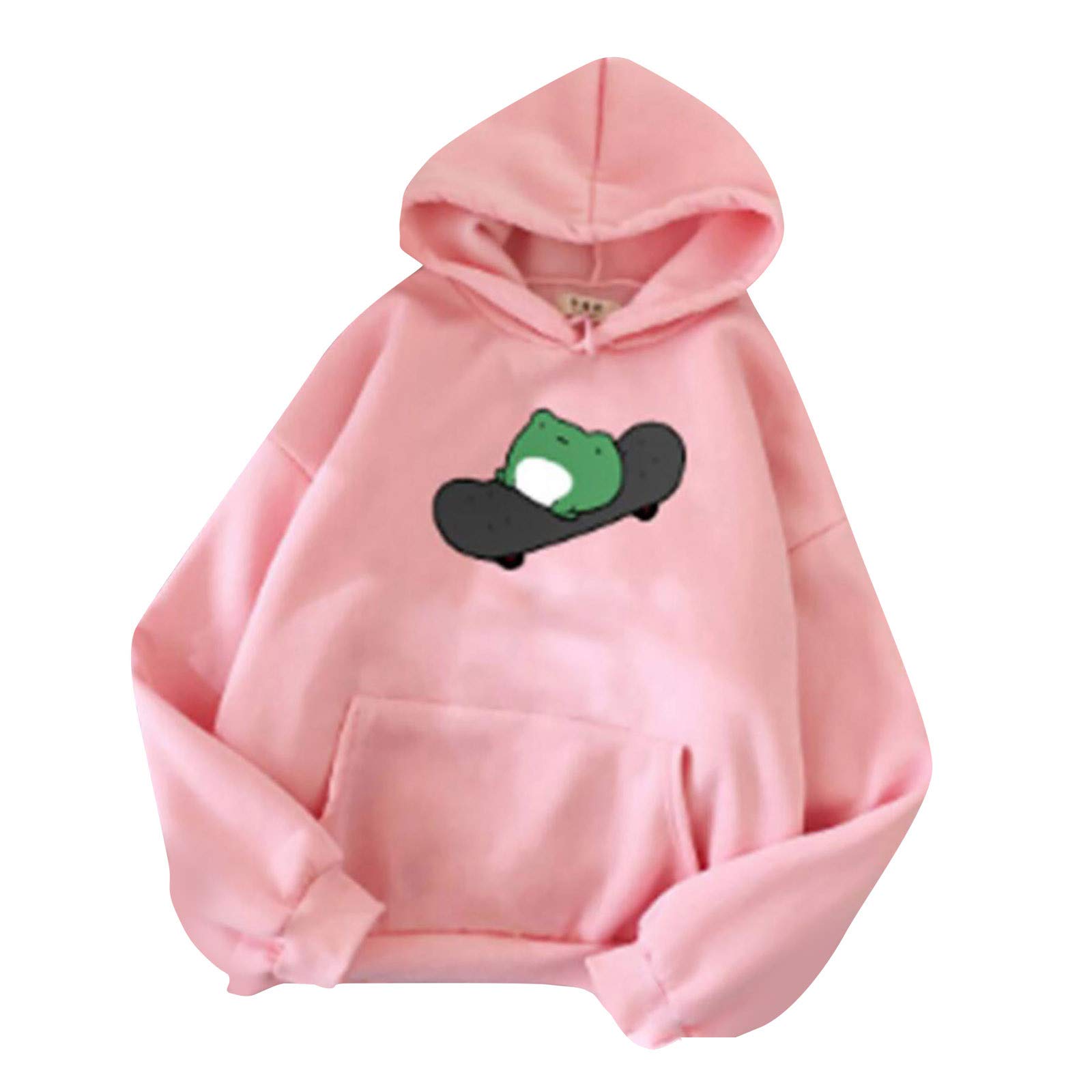 Women's Long Sleeve Colorblock Pullover Fleece Hoodie Sweatshirt Top - Cozy Winter Layering & Casual Outdoor Activities