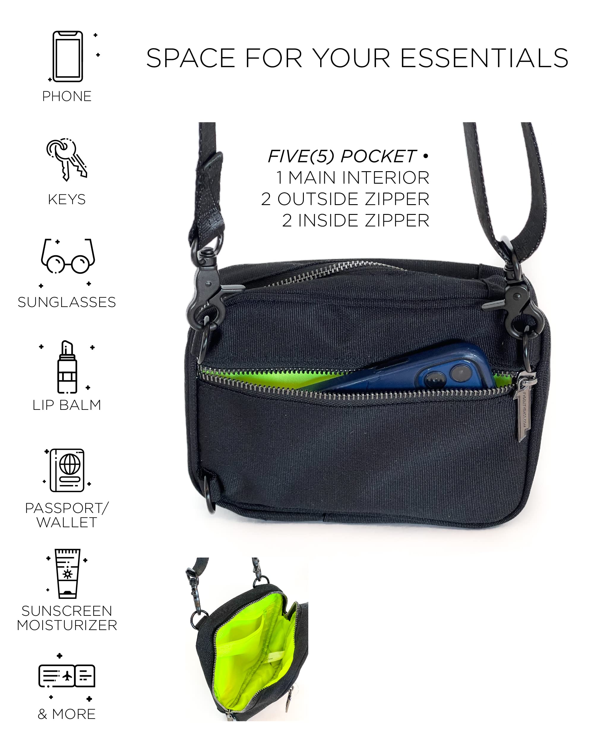 Stylish Checkered Crossbody Bag for Men & Women - Lightweight Shoulder Sling Bag for Festivals, Concerts & Daily Use