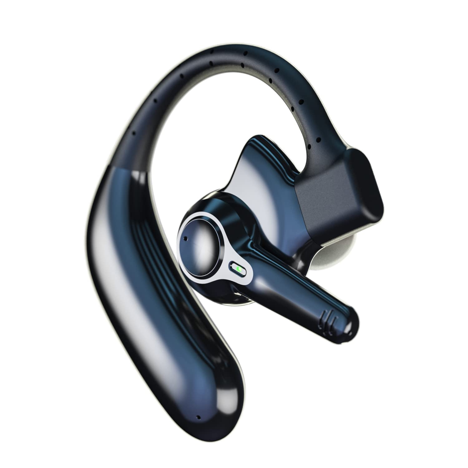 Emotal Dual-Mic AI Noise Cancelling Bluetooth Headset for Cell Phones - 30Hrs HD Talktime, 10 Days Standby, IPX6 Waterproof, Ultralight Wireless Earpiece for Driving, Truckers, Business Calls & Office Meetings