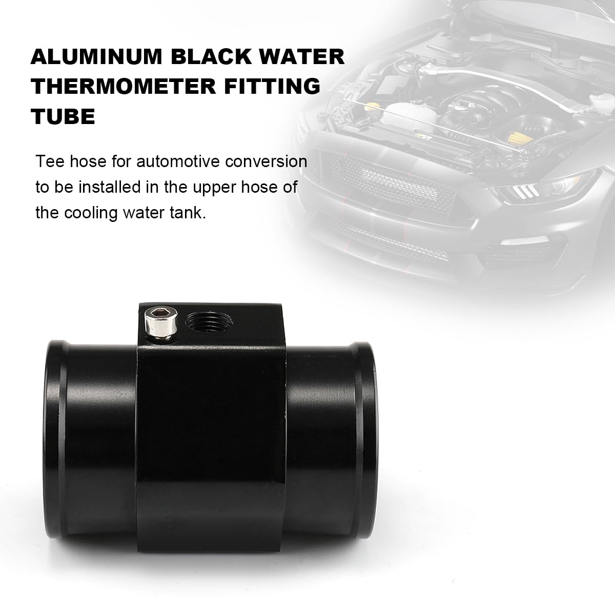 40mm Aluminum Radiator Sensor Adapter with 2 Hose Clamps - Universal Water Temperature Gauge Joint Pipe Connector for Car Cooling System | Compatible with Most Vehicles, Perfect for Engine Temperature Monitoring & Performance Tuning