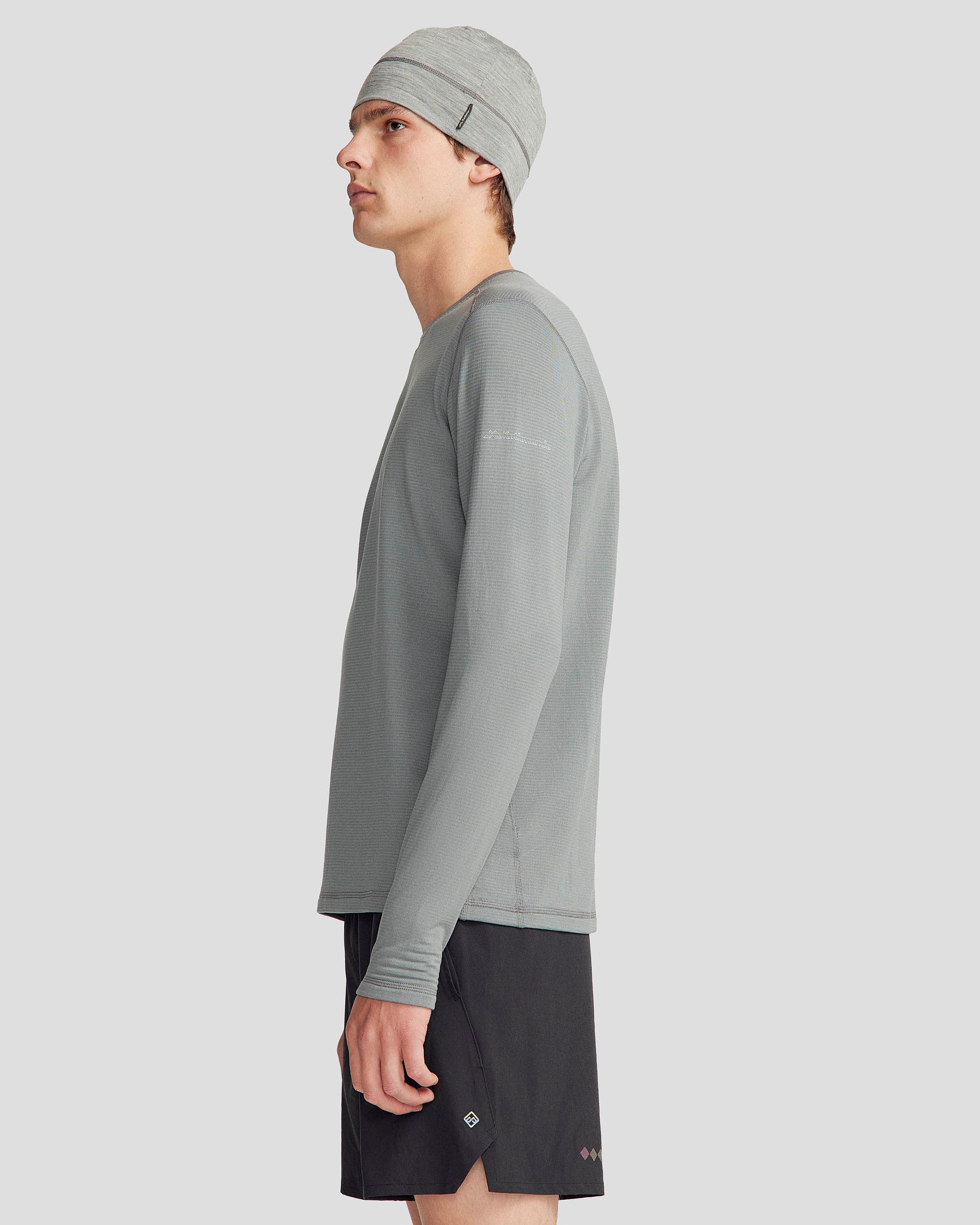 Men's Seeker Fleece Long Sleeve Top - Warm Winter Base Layer for Hiking & Outdoor Activities | Moon Color