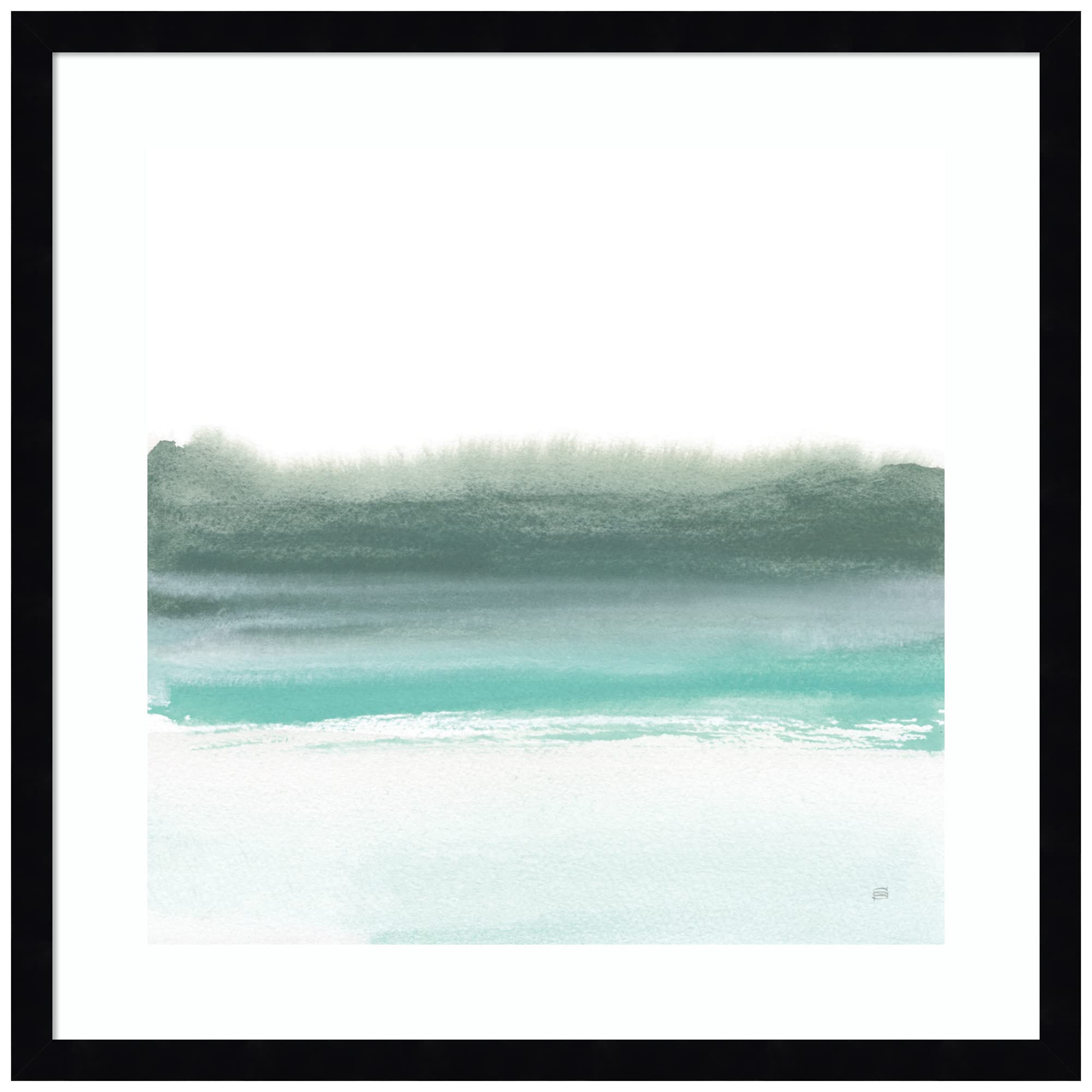 Amanti Art Framed Wall Art Print 21x21 - Empowering Mint II Abstract Painting by Chris Paschke | Modern Contemporary Home Decor | Medium Poster Artwork for Living Room, Bedroom, Bathroom & Kitchen | Perfect for Accent Walls, Office Spaces and Gift Giving