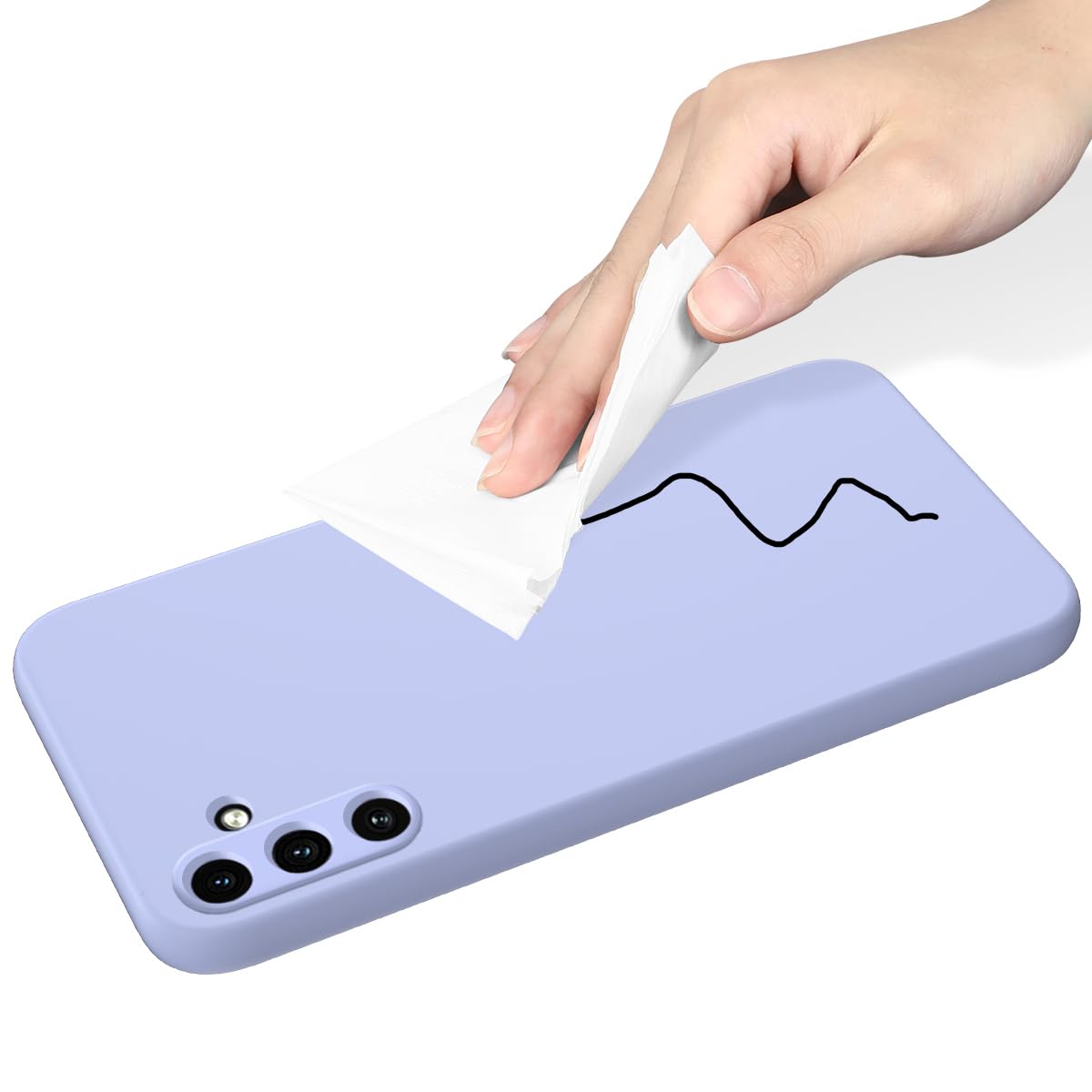 Premium Liquid Silicone Phone Case for Gabb Phone 4 Pro - Ultra Soft Baby Skin Feel, Anti-Slip Grip with Microfiber Lining & Wrist Strap - Slim Fit Protective Cover with Precise Cutouts (Purple) - Perfect for Girls, Teens & Everyday Protection