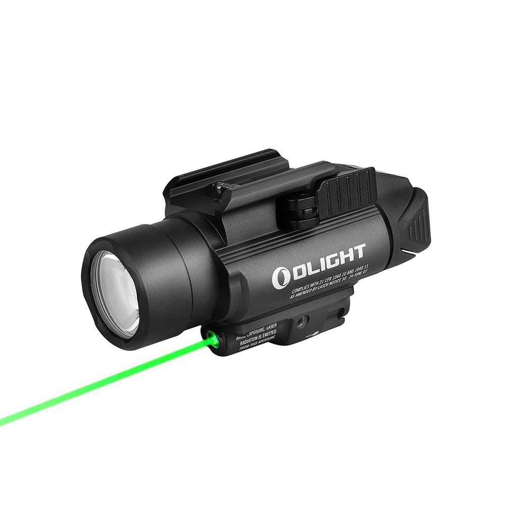 OLIGHT Baldr Pro 1350 Lumens Tactical Weapon Light with Green Beam & I3T EOS 180 Lumens EDC Flashlight Bundle - Compact Pistol Light for Home Defense, Hunting, Camping & Outdoor Adventures