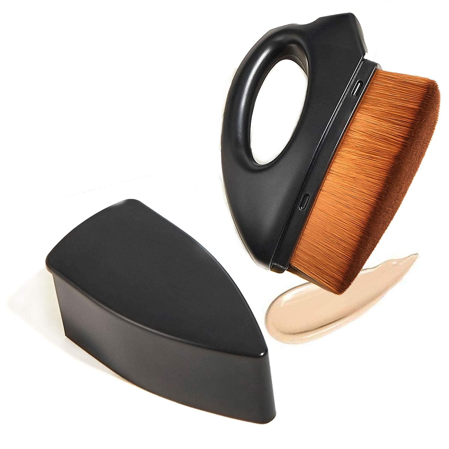 Roxer Flawless Foundation Brush - Flat Top for Liquid & Cream Makeup - Perfect for Blending & Contouring