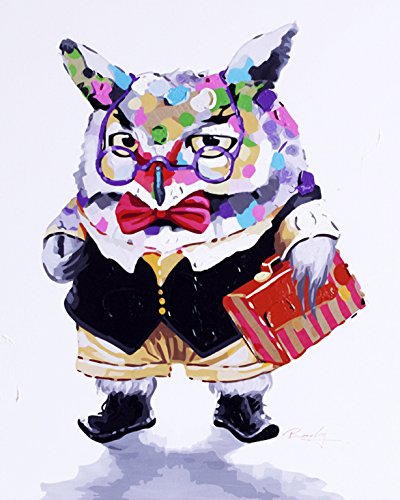 DIY Oil Painting by Numbers Kit Version 3.0 HD - Christmas Animal Theme Paint by Numbers for Adults, Kids & Beginners with Frame - Perfect for Home Decor, Gift Giving & Relaxation (04 White)