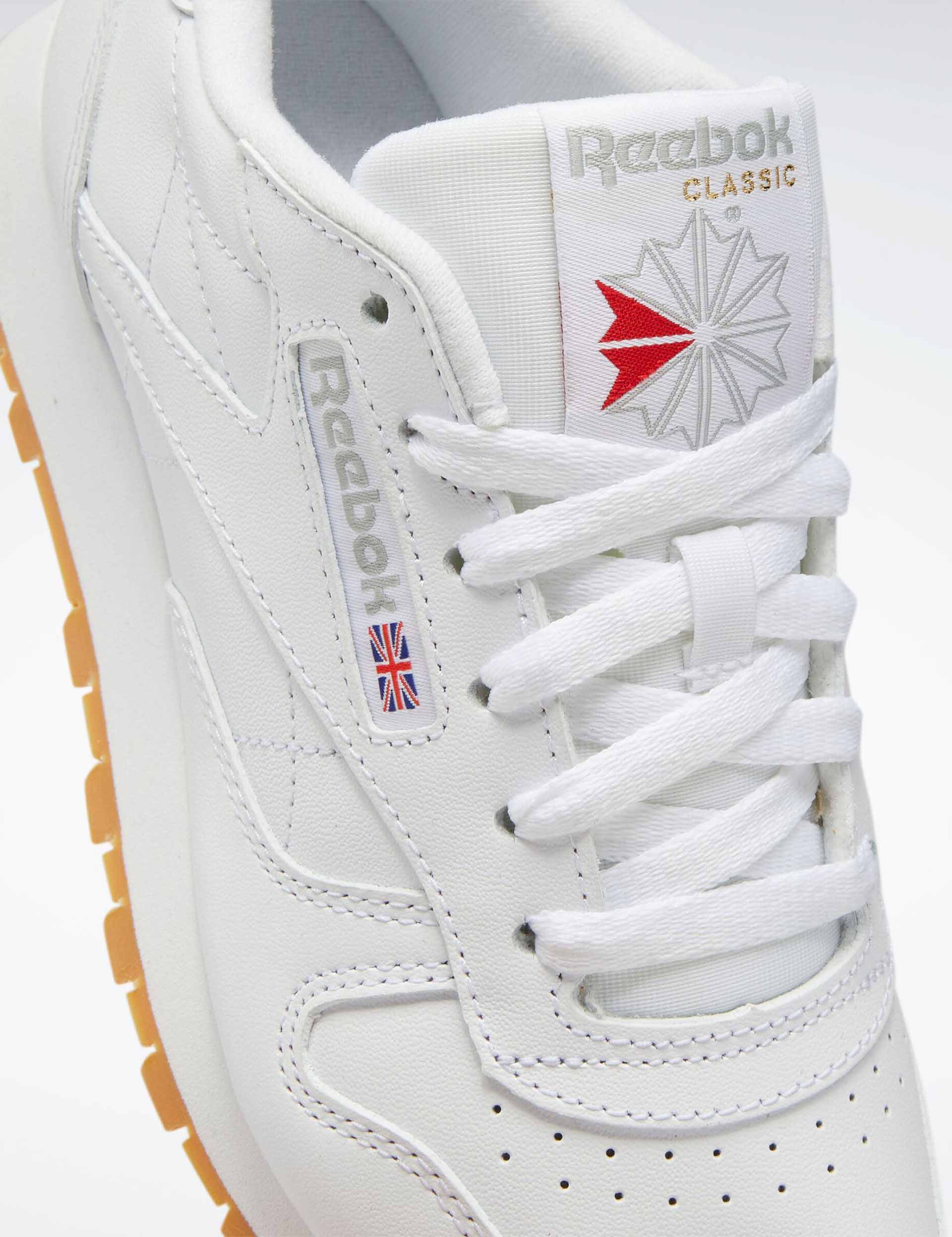 Reebok Classic Leather Shoes for Men - Cloud White/Pure Grey | Vintage Style Sneakers with Rubber Gum Sole | Perfect for Casual Wear, Gym & Street Fashion