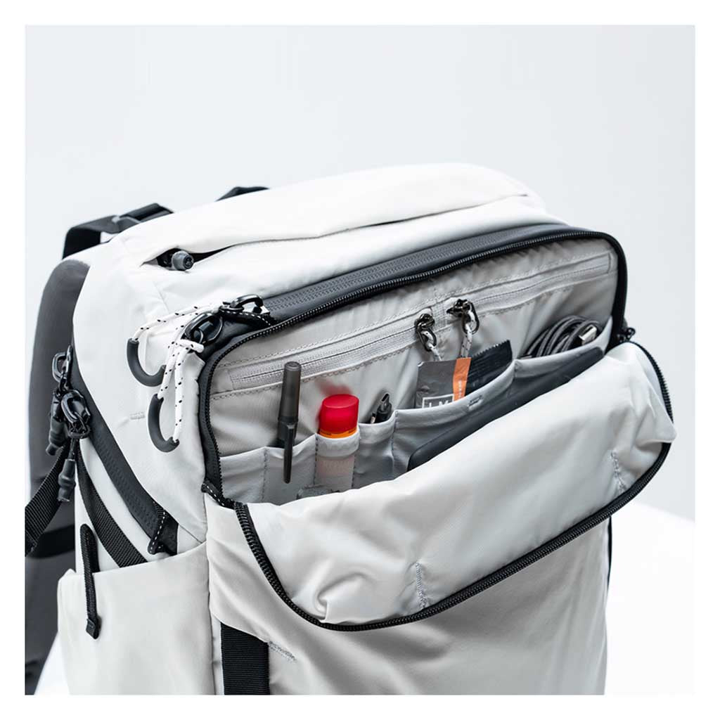 Globerider35 Arctic White - Premium Travel Backpack for Hiking, Camping & Outdoor Adventures - Durable & Water-Resistant Design for Men & Women