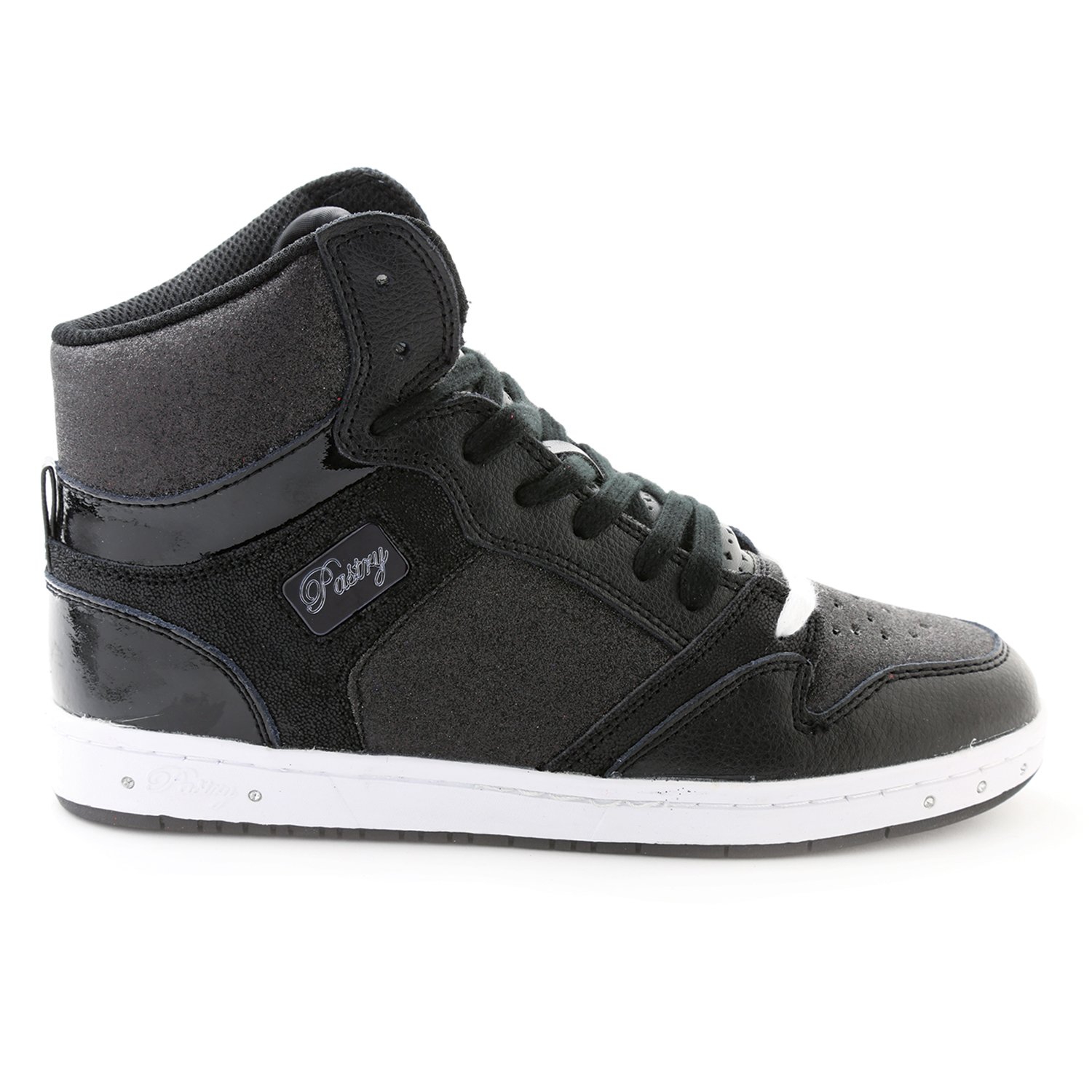 Pastry Glam Pie Glitter High-Top Sneakers for Women - Sparkly Dance Shoes & Fashion Sneakers for Parties, Performances & Everyday Wear