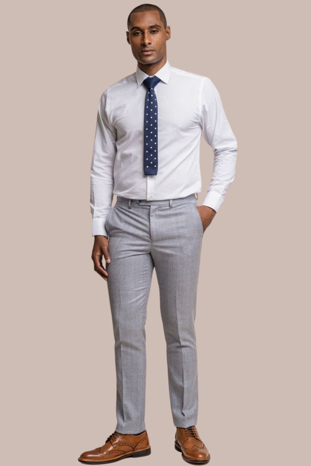 Cavani Caridi Men's Sky Slim Fit Trousers - Stylish & Comfortable Dress Pants for Office, Business & Formal Occasions