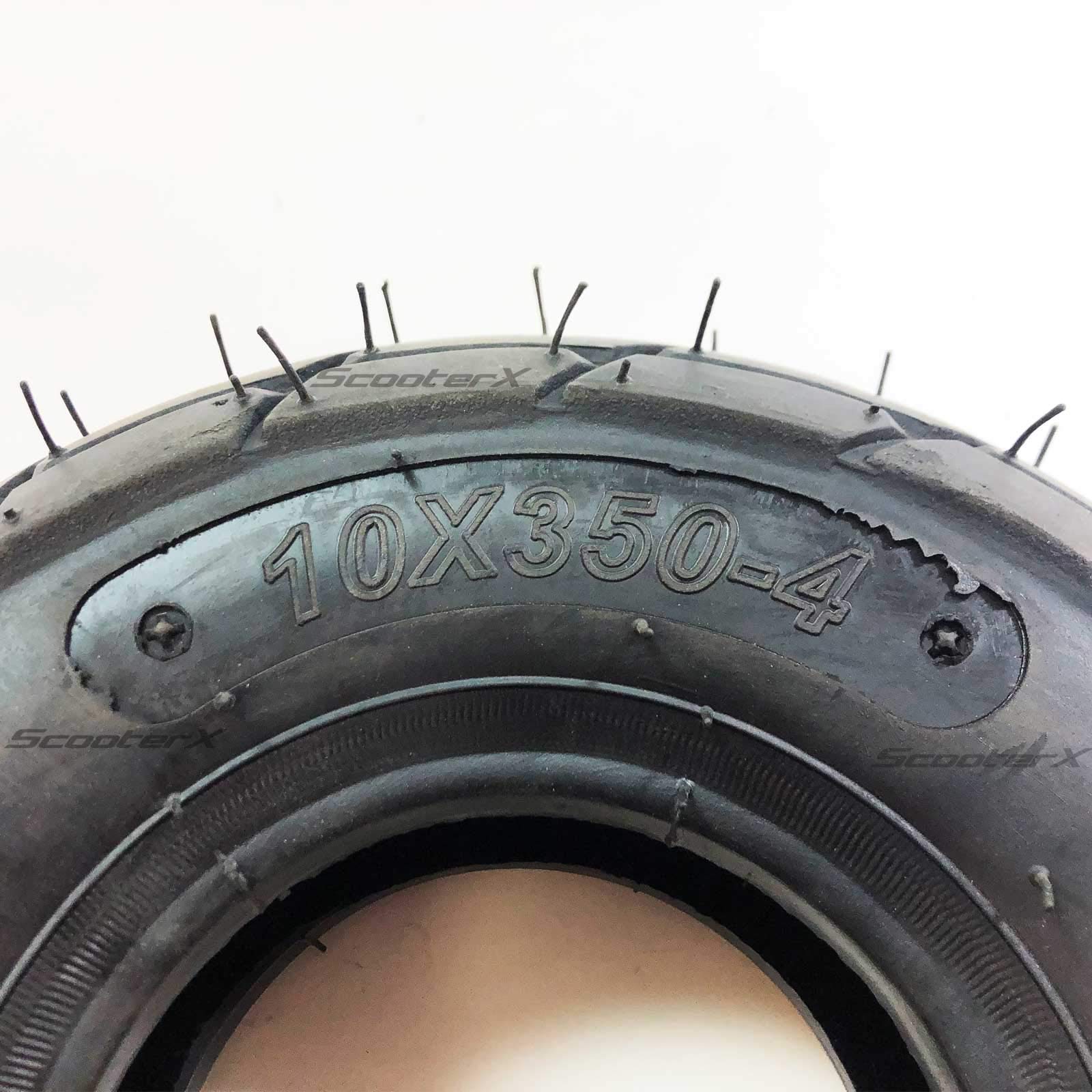 2 Pack 10 x 3.50-4 Street Tread Tires with 2 Inner Tubes - Perfect for Golf Carts, Lawn Mowers, and Utility Trailers