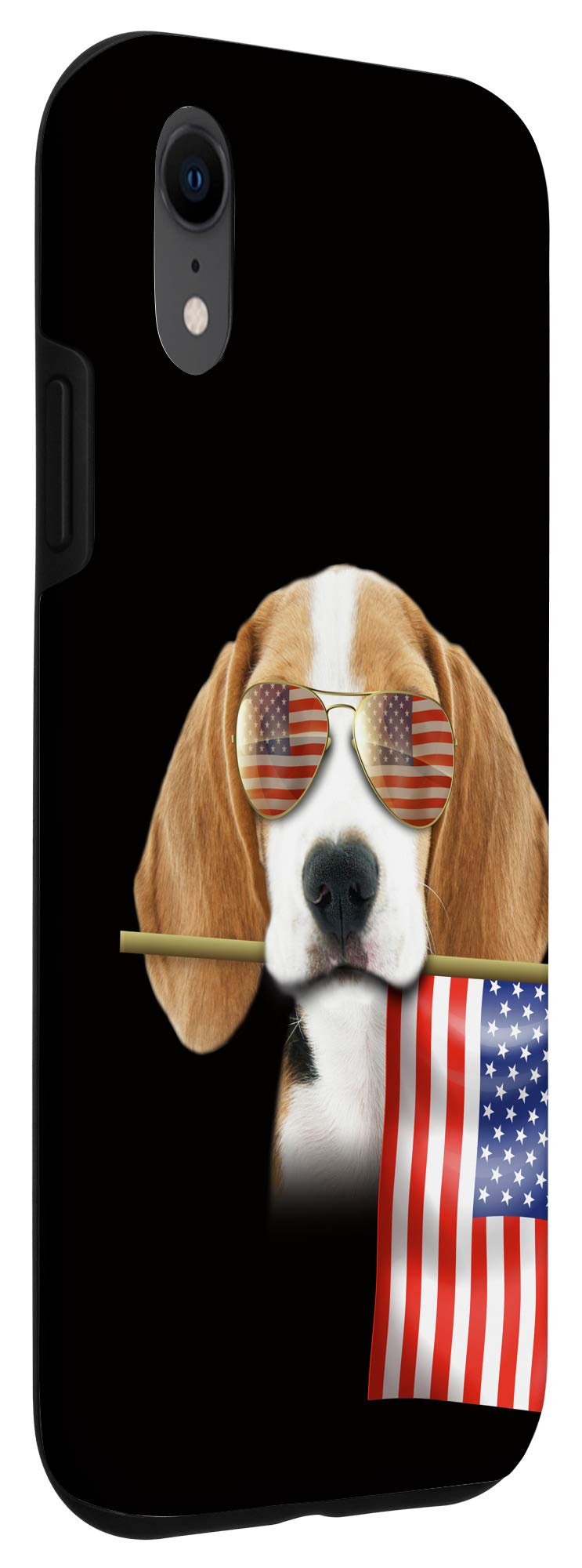 iPhone XR Beagle Dog Patriotic Phone Case - American Flag Design, July 4th Independence Day Gift - Perfect for Dog Lovers & Patriotic Events