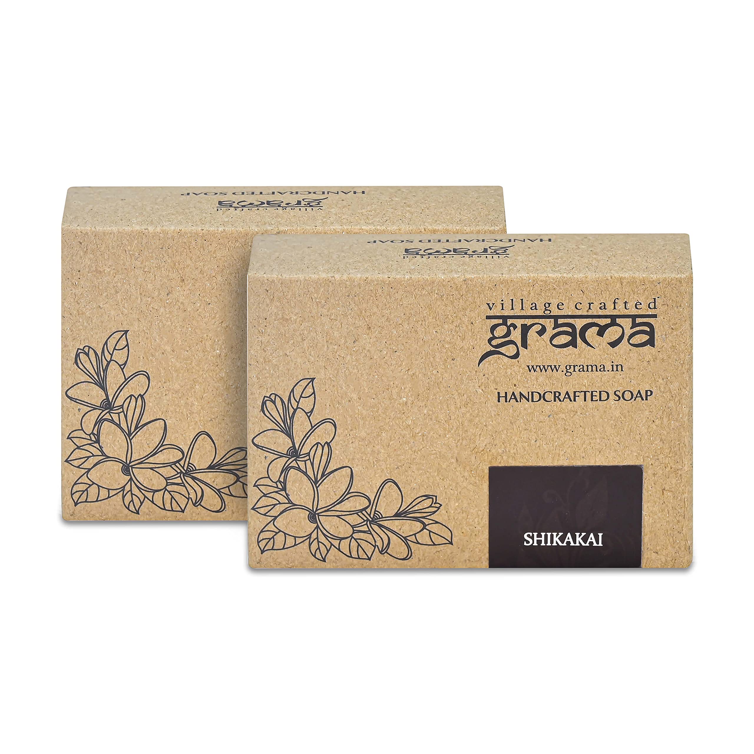 Grama Handcrafted Shikakai Soap (Pack of 2) - Natural Ayurvedic Hair Care for Shine & Growth - Perfect for Daily Use & Travel