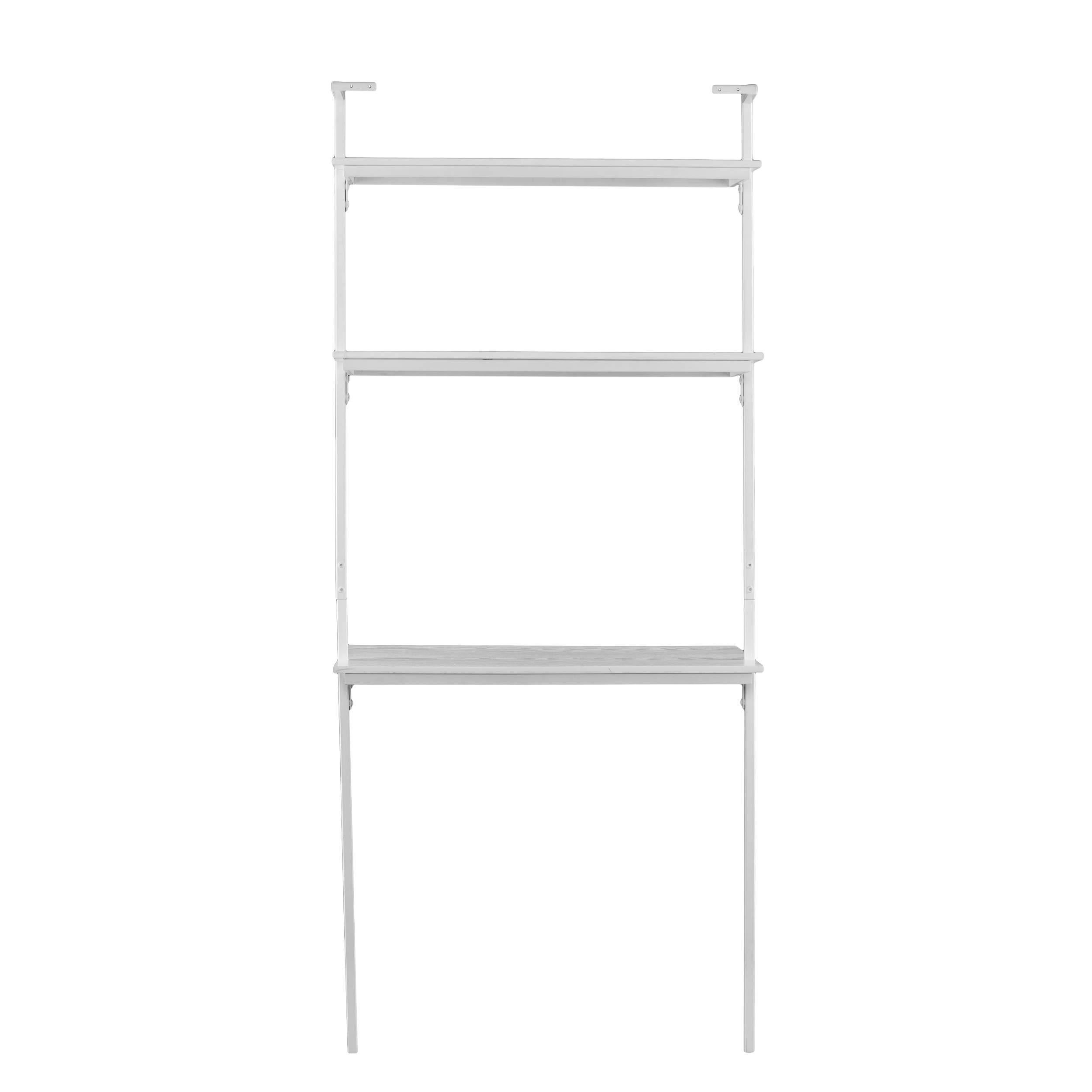 SEI Furniture Haeloen 30 Inch White Wall Mounted Desk - Space Saving Floating Desk for Small Home Office, Dorm Room & Apartment