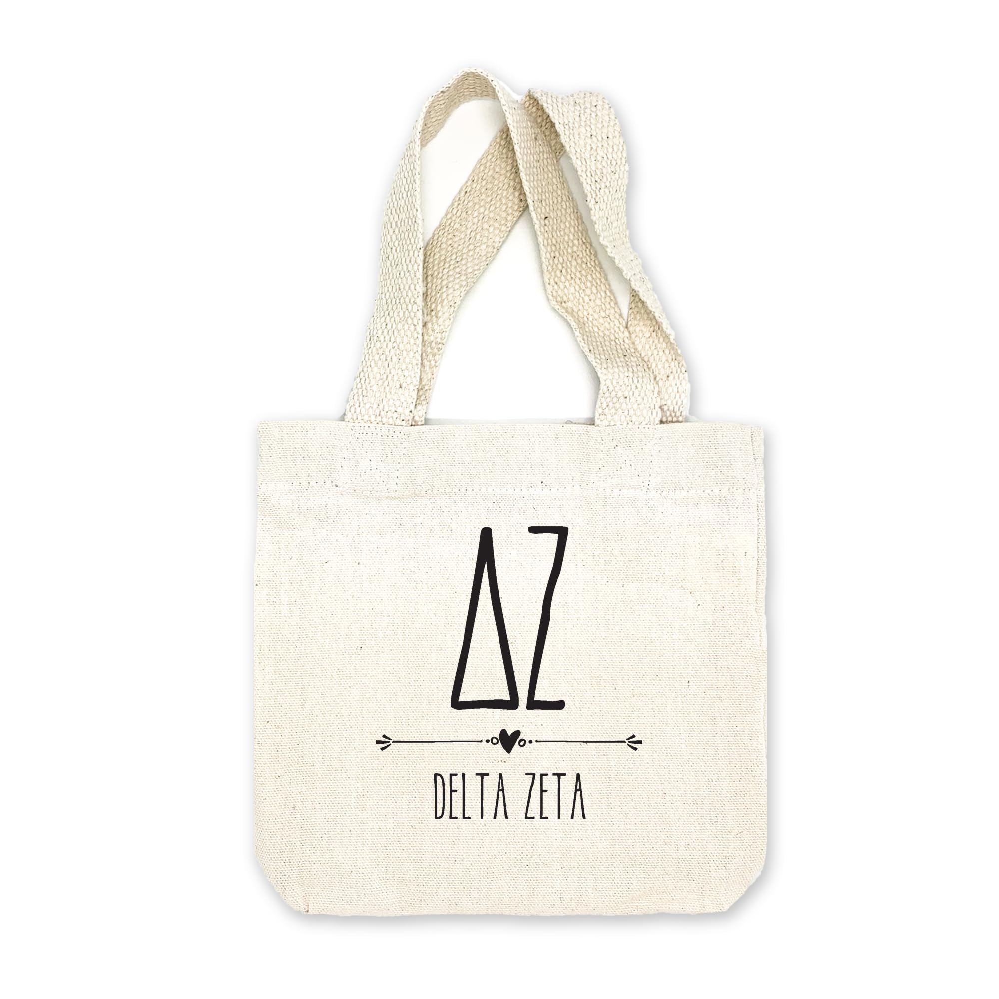 Greek Letter Sorority Mini Tote Bag - Personalized Sorority Gifts for Sisters - Small Goodie Bag for College Events, Rush Week & Sisterhood Activities