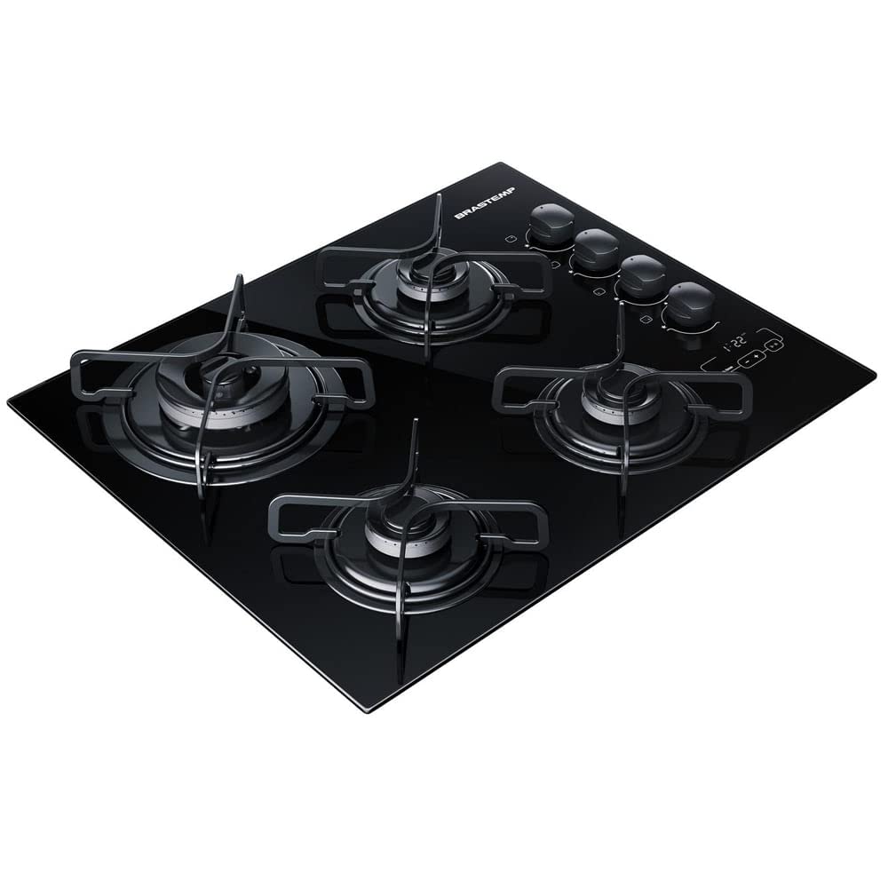 Brastemp 4-Burner Gas Cooktop with Dual Flame & Touch Timer - BDT62AE BIVOLT - Perfect for Home Kitchens & Outdoor Cooking